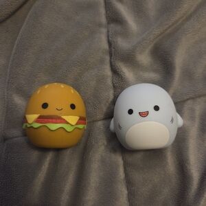 Squishmallows Squooshems Burger and Shark